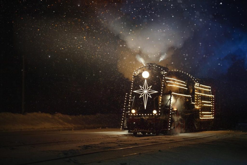The Polar Express Train, one of the best Christmas movies for seniors