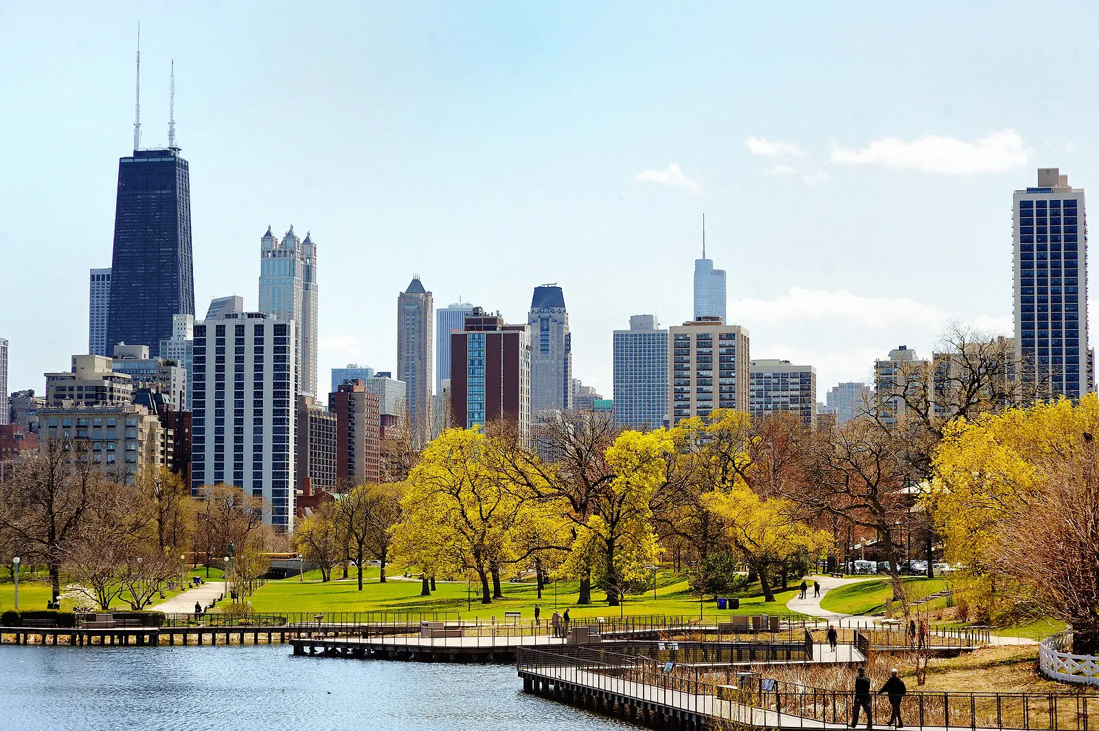 Autumn Chicago skyline from Lincoln Park