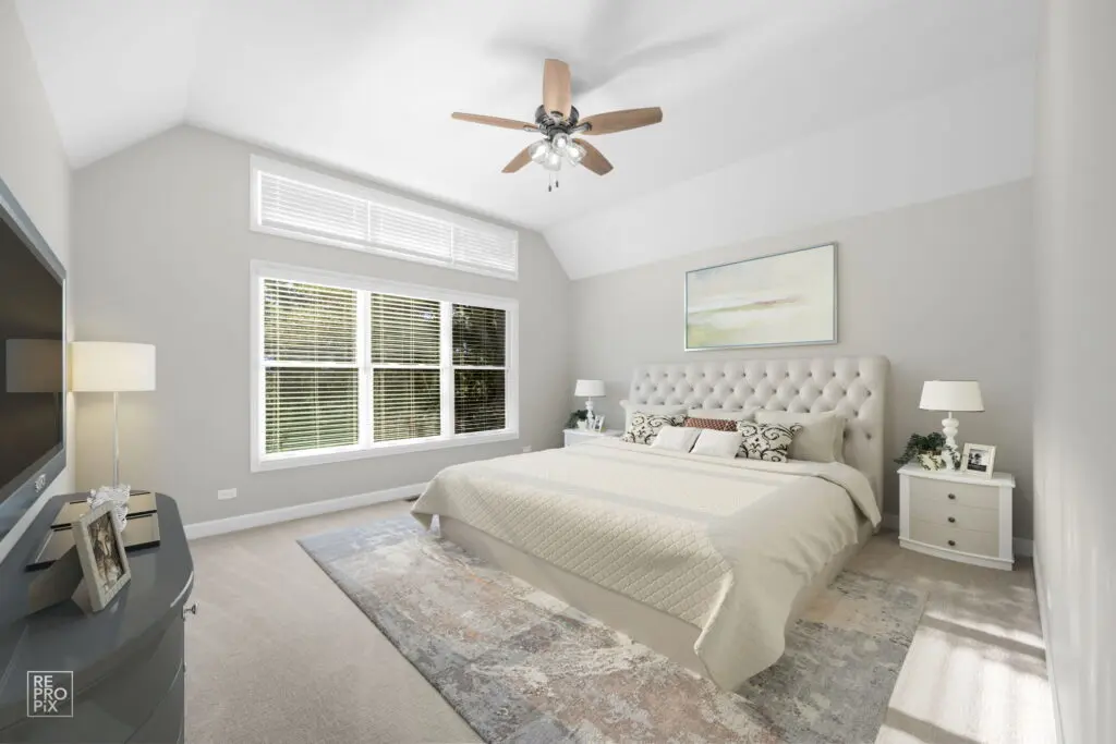 Cozy bedroom with natural light