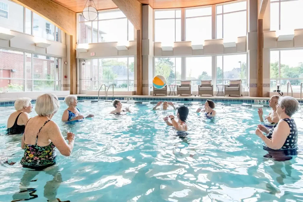 Heated, indoor, saltwater pool at Wydemere